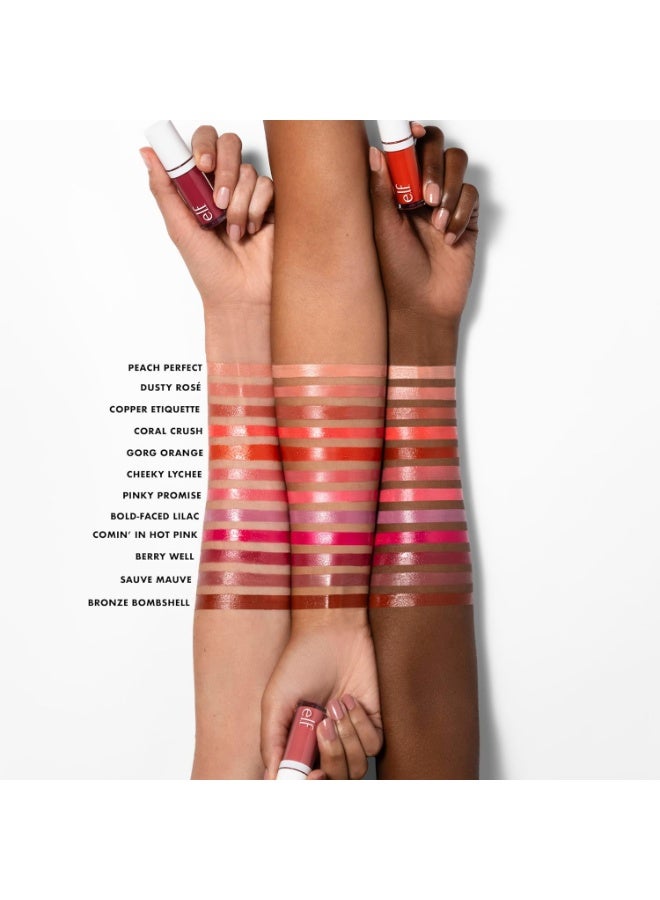 إلف أحمر خدود سائل كامو من إي.إل.إف، أحمر خدود سائل يدوم طويلاً بلون غني، يمنحكِ لمسة نهائية ناعمة وندية، نباتي ولم يُختبر على الحيوانات، لون نحاسي أنيق - Image 3